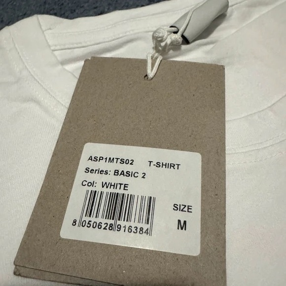 Aspesi White Tee with Black Print - Picture 3 of 8